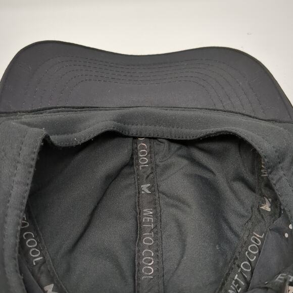 Mission Strapback Baseball Cap Black One Size Adjustable Vented Holes Blank - Picture 8 of 9